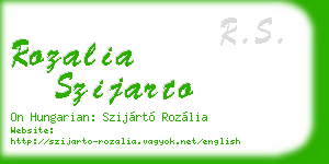 rozalia szijarto business card